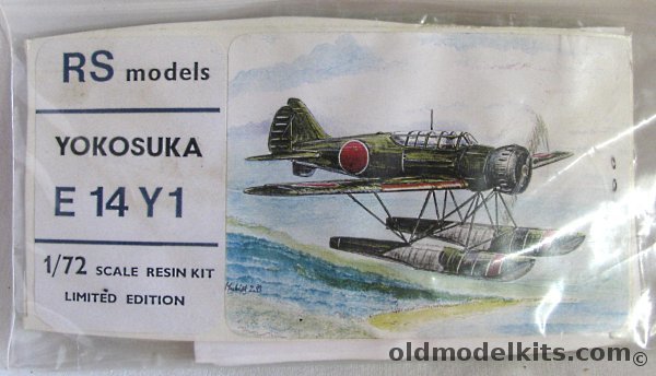 RS Models 1/72 Yokosuka E14Y1 Glen - Submarine Float Plane- Bagged plastic model kit